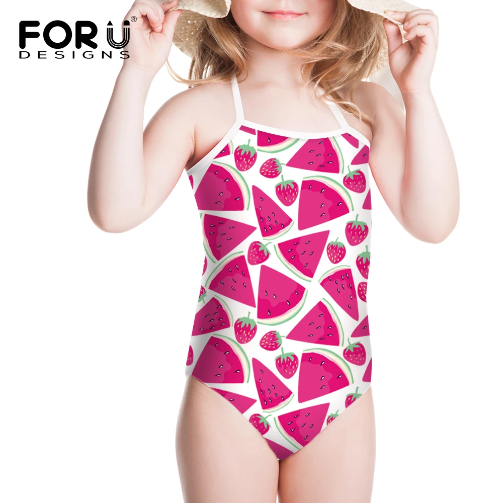 Горячая каваи арбуз детский купальный костюм с принтом летний купальный костюм для девочек купальный костюм для маленьких девочек, цельный От 3 до 8 лет