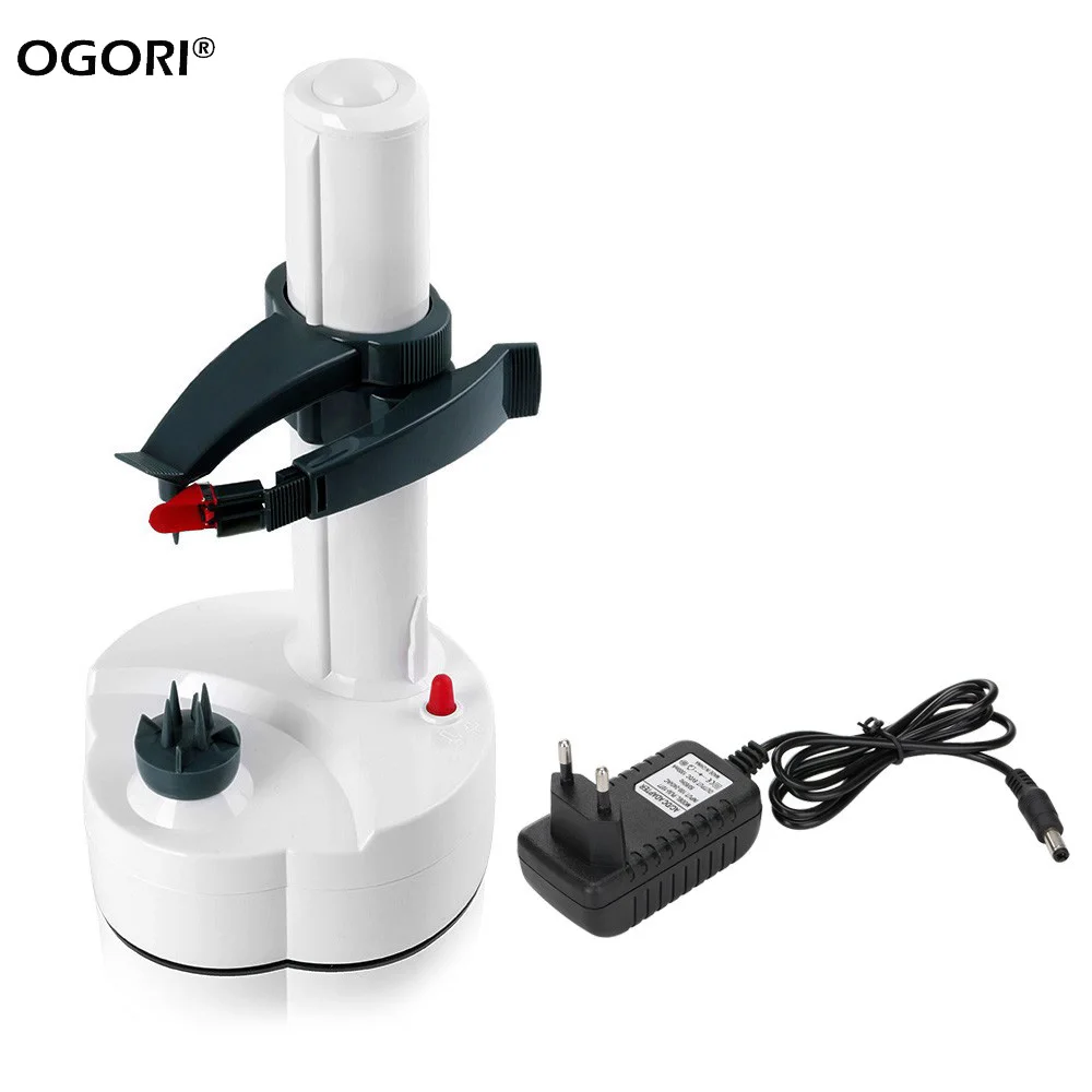 Stainless Steel Electric Fruit Peeler Two Spare Blades Rotato Express Vegetable Potato Cutter Peeling Machine UK EU Adapter