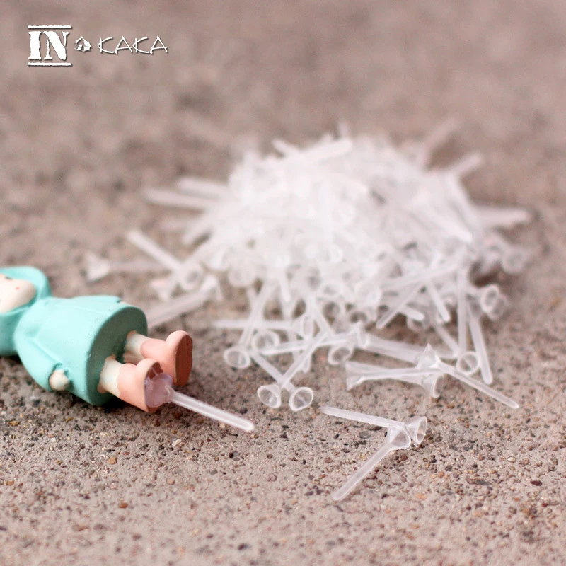 

100pcs Micro Landscape garden Decoration Mini Action & Toy dolls Fixed Stick gum terrarium DIY Accessories Landscaping Materials