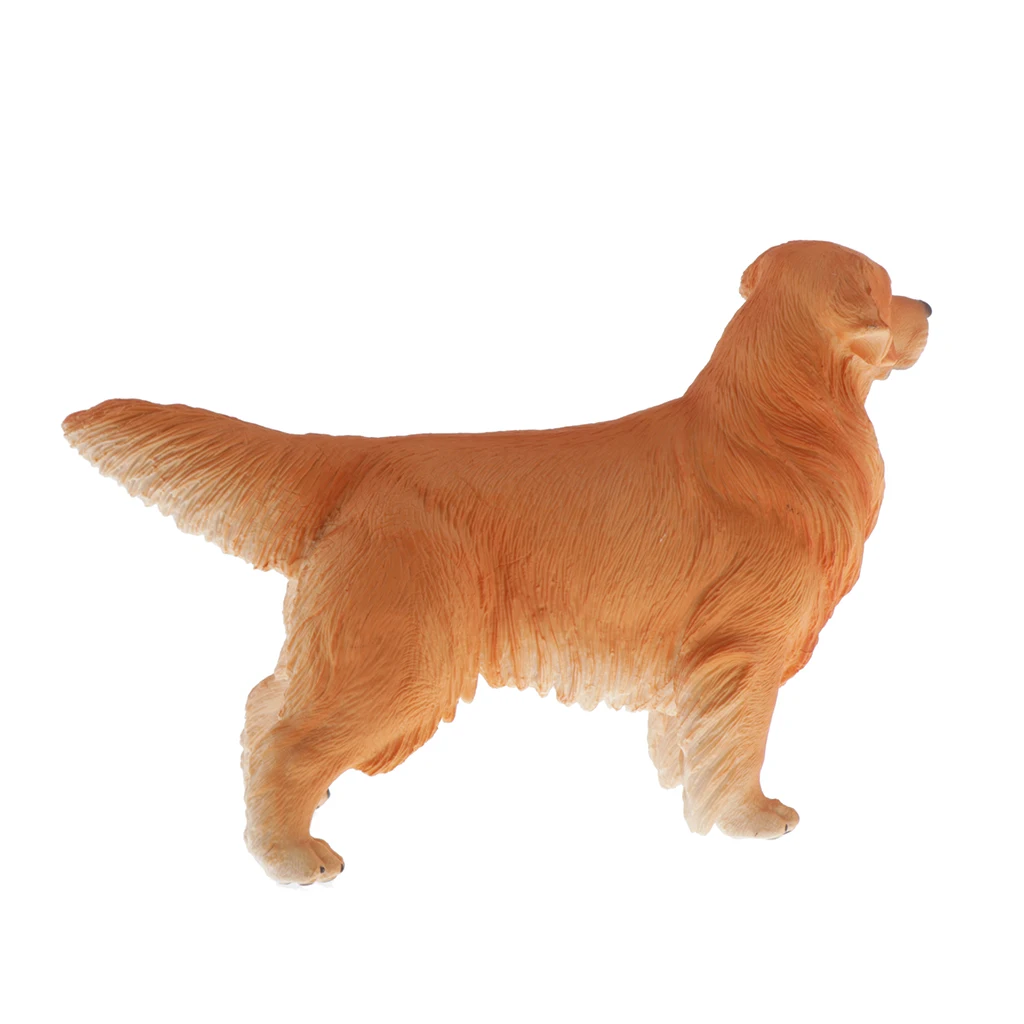 MagiDeal Lovely Plastic Animal Golden Retriever Figurine Home Display Decor