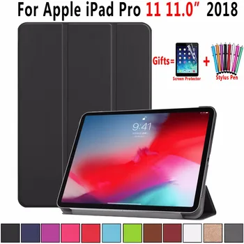 

Case for Apple New iPad Pro 11" 11 2018 A1980 A1979 A1934 A2013 Folding Flip Leather Smart Awake Sleep Cover Coque Funda