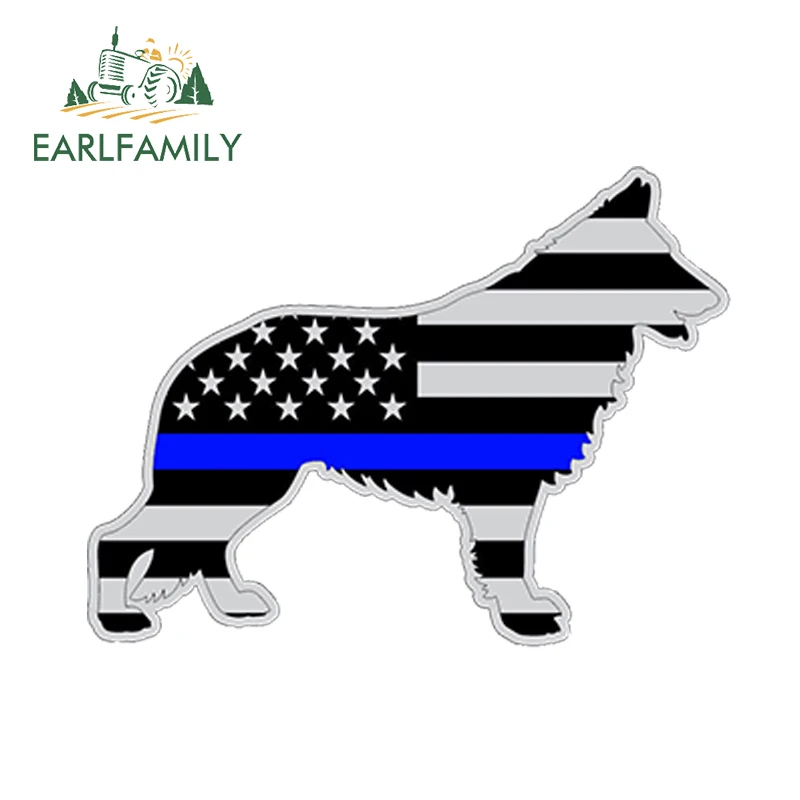 EARLFAMILY 13 см x 9 1 Стайлинг автомобиля Немецкий Шепард полиция К9 Силуэт Собаки
