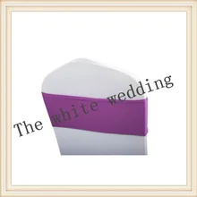 100 чехлы для стульев Лента Китай с алмазной пряжкой/повязка из спандекса для вечерние Свадебные