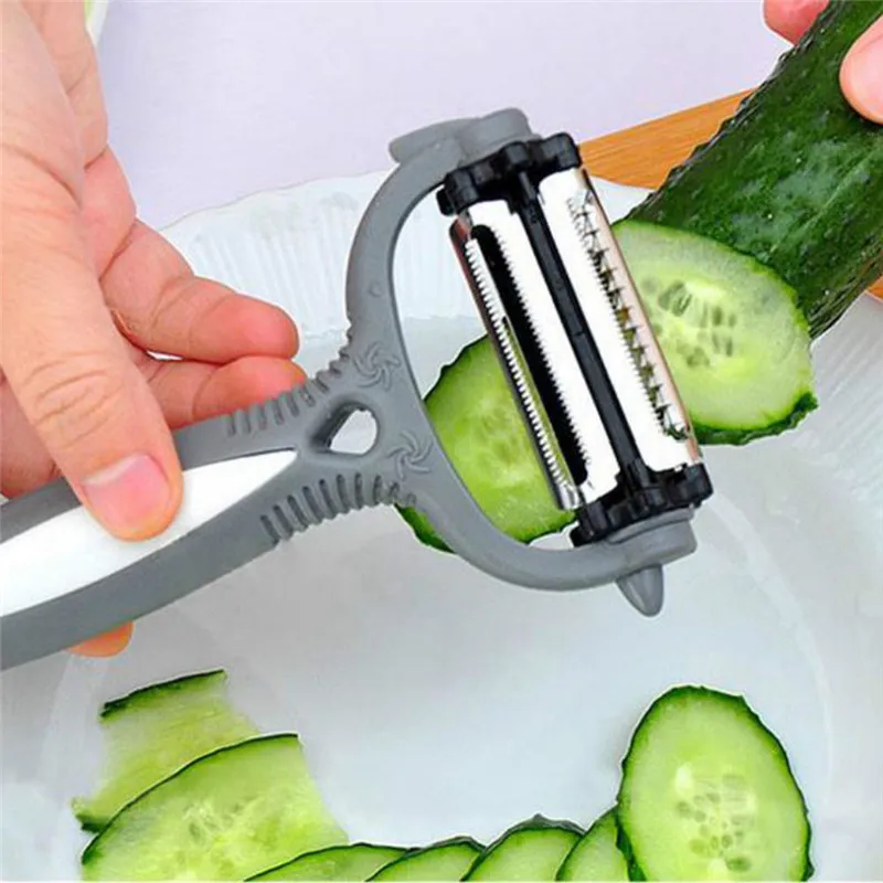 4 в 1 Ротари Овощечистка морковь картофеля оранжевый нож Овощной Фрукты Slicer Cutter