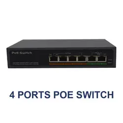 6 портов POE коммутатор с 4 портами PoE 10/100 Мбит/с IEEE802.3af/на Стандартный для ip-камера c технологией питания POE