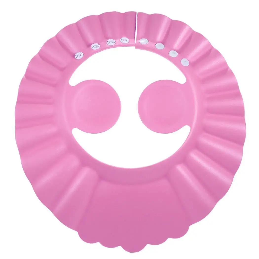 Новые Симпатичные Сейф водонепроницаемый шампунь шапочка для душа ребенка стрижка Защитная мягкая Кепки шляпка, жёлтый пляжный комплект, розовый, фиолетовый, синий для малыши Дети ребята - Color: pink