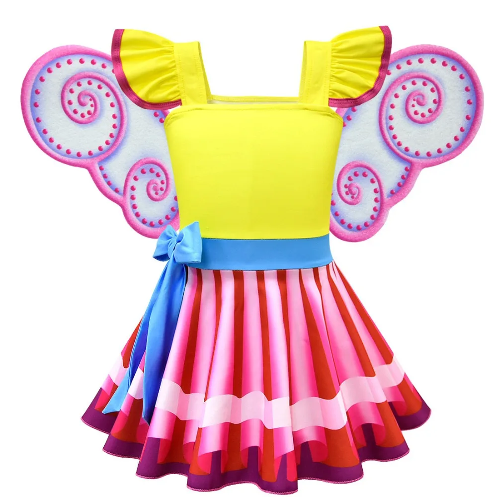 Нэнси/нарядное платье для девочек вечерние костюмы для косплея Нэнси маскарадный костюм для детей на свадьбу, день рождения, платье принцессы комплект с маской и крыльями