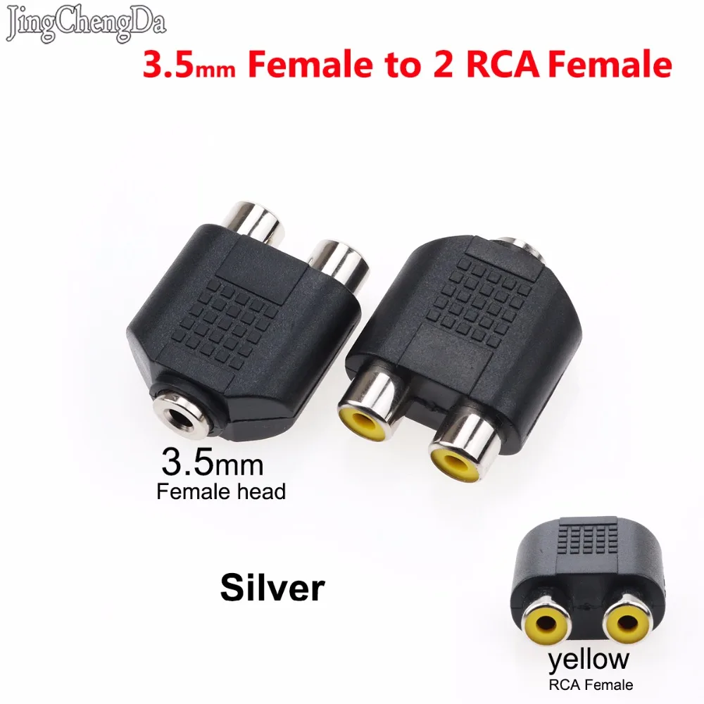 Разъем JCD VCD DVD 3 5 мм 1/8 &quotстерео гнездовой разъем на 2 двойных RCA Y-образный сплиттер
