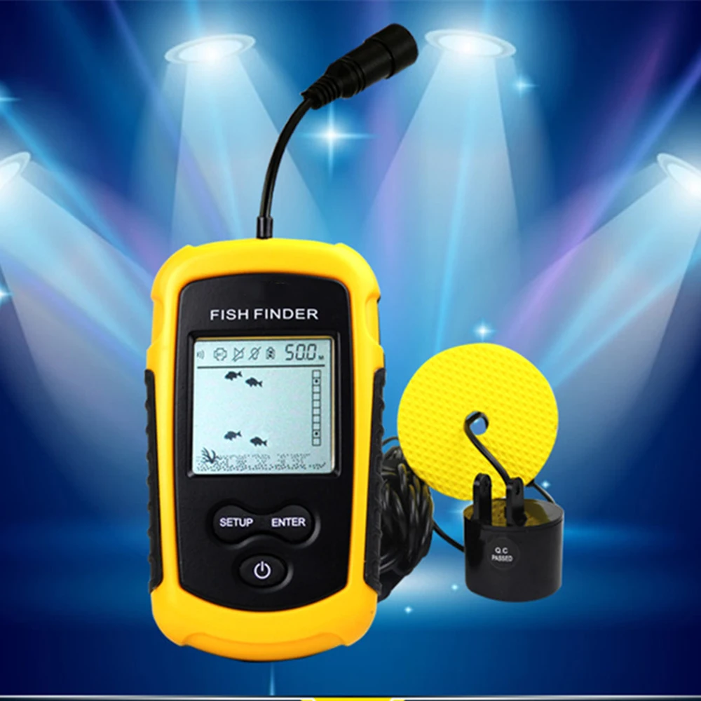PureLeisure 2 بوصة FF1108-1 الأسماك سونار Buscador دي Peces Outlife الأسماك مكتشف حاجب الشمس الصيد مكتشف إنذار سونار دي Pesca FF03