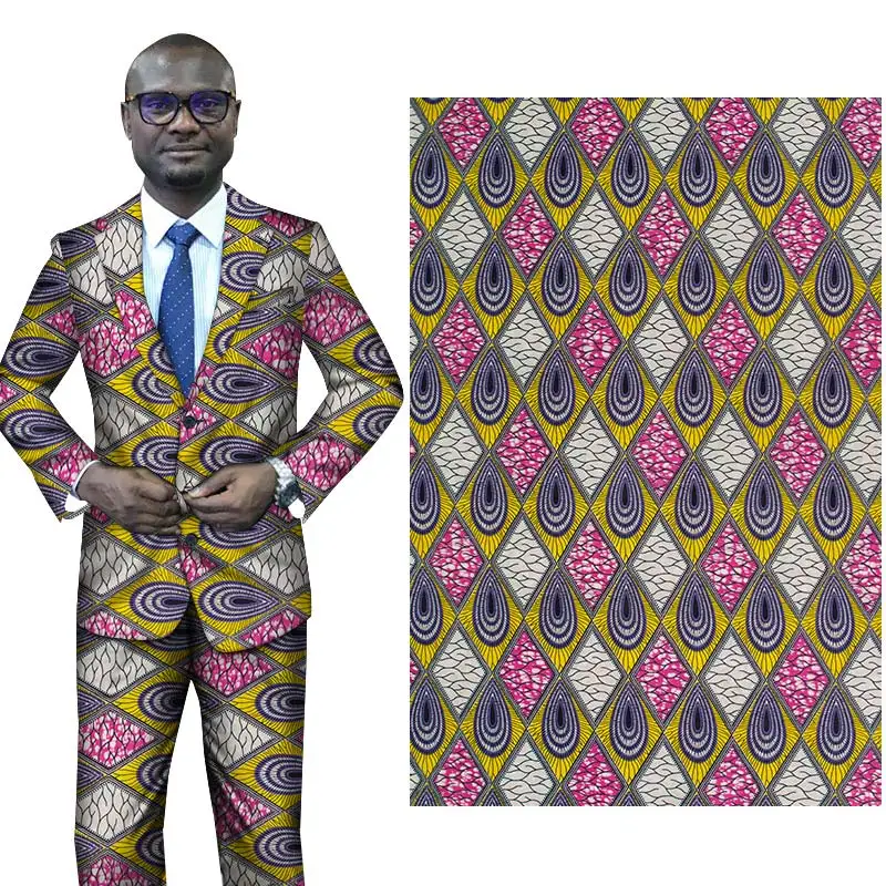 Me-dusa new Plaid pattern African Print Wax Fabric cotton Hollandais Wax DIY Dress Suit cloth 6yards/pcs High quility