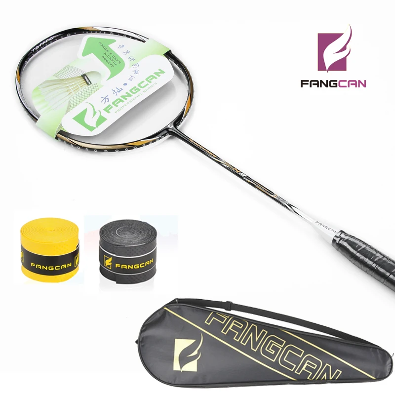 

2pcs/lot 100% Carbon New Listing FANGCAN TURBO CHARGING N9 Badminton Racket With String Black Defensive type racquet