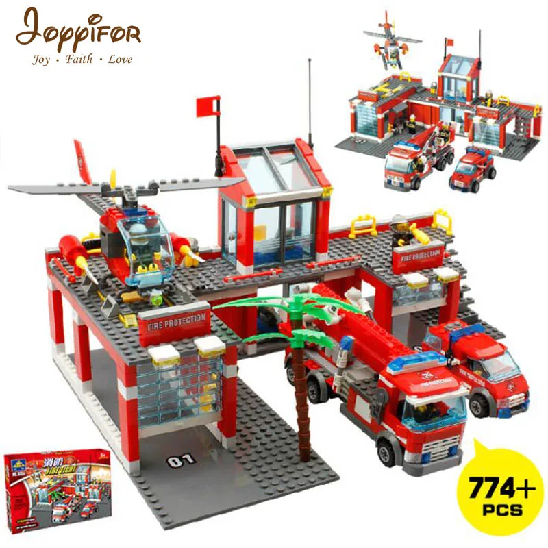 

Joyyifor Fire Station Police Department Model Building Blocks Compatible LegoINGlys City Bricks Educational Toys For Children