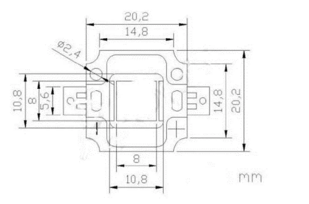 10 Вт квадратный 490nm 495nm голубой высокой мощности Светодиодный свет 9 10V 1050mA 1 шт|led
