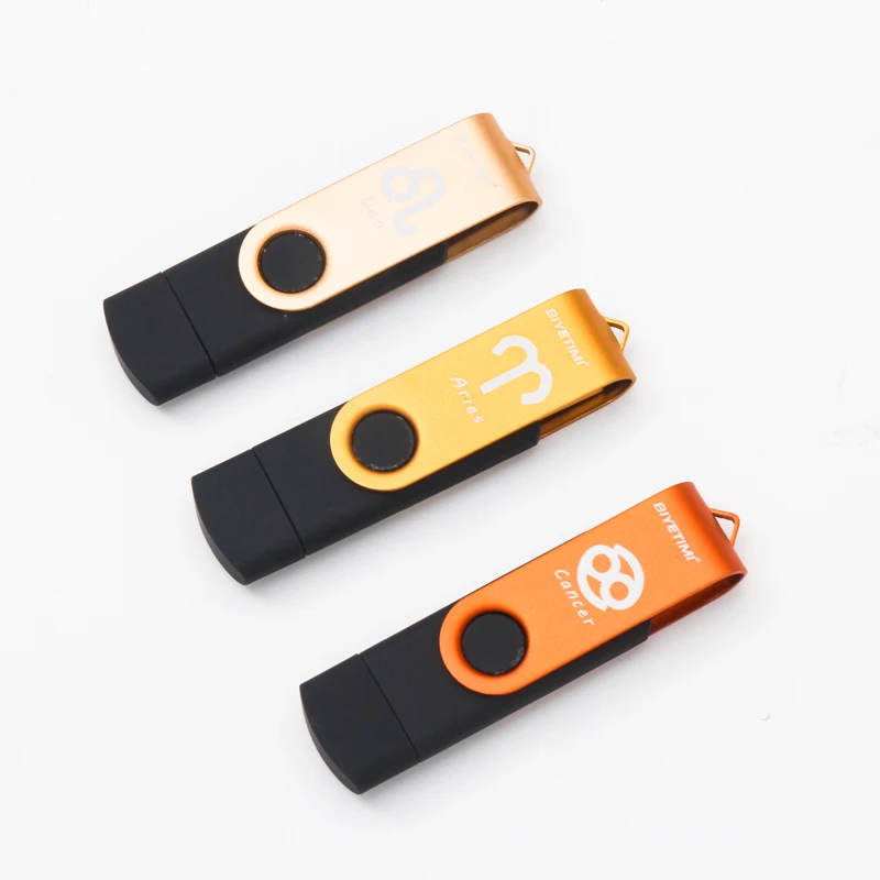 Многофункциональный USB флеш-накопитель Biyetimi 12 созвездий 128gb 64gb cle usb флеш-накопитель 32gb Pendrive 16gb USB 2,0 memory stick