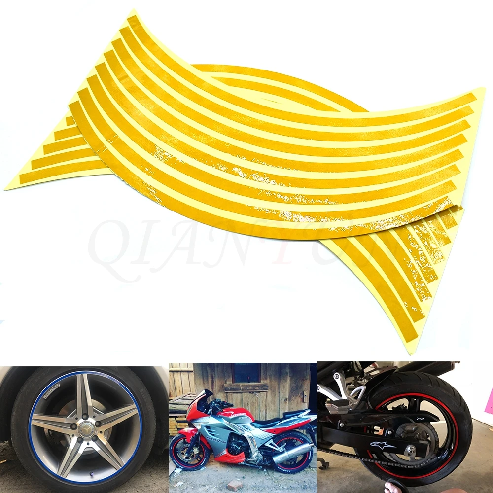 

Hot Motorcycle Wheel Sticker Reflective Decals Rim Tape Car/bicycle For Honda CB190R VT1100 GROM MSX125 XADV 750 X ADV X-ADV