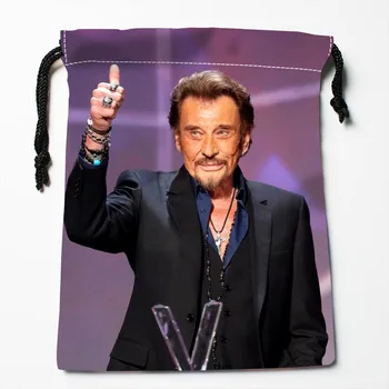 

New Arrival Johnny Hallyday Drawstring Bags Custom Storage Printed Receive Bag Type Bags Storage Bags Size 18X22cm