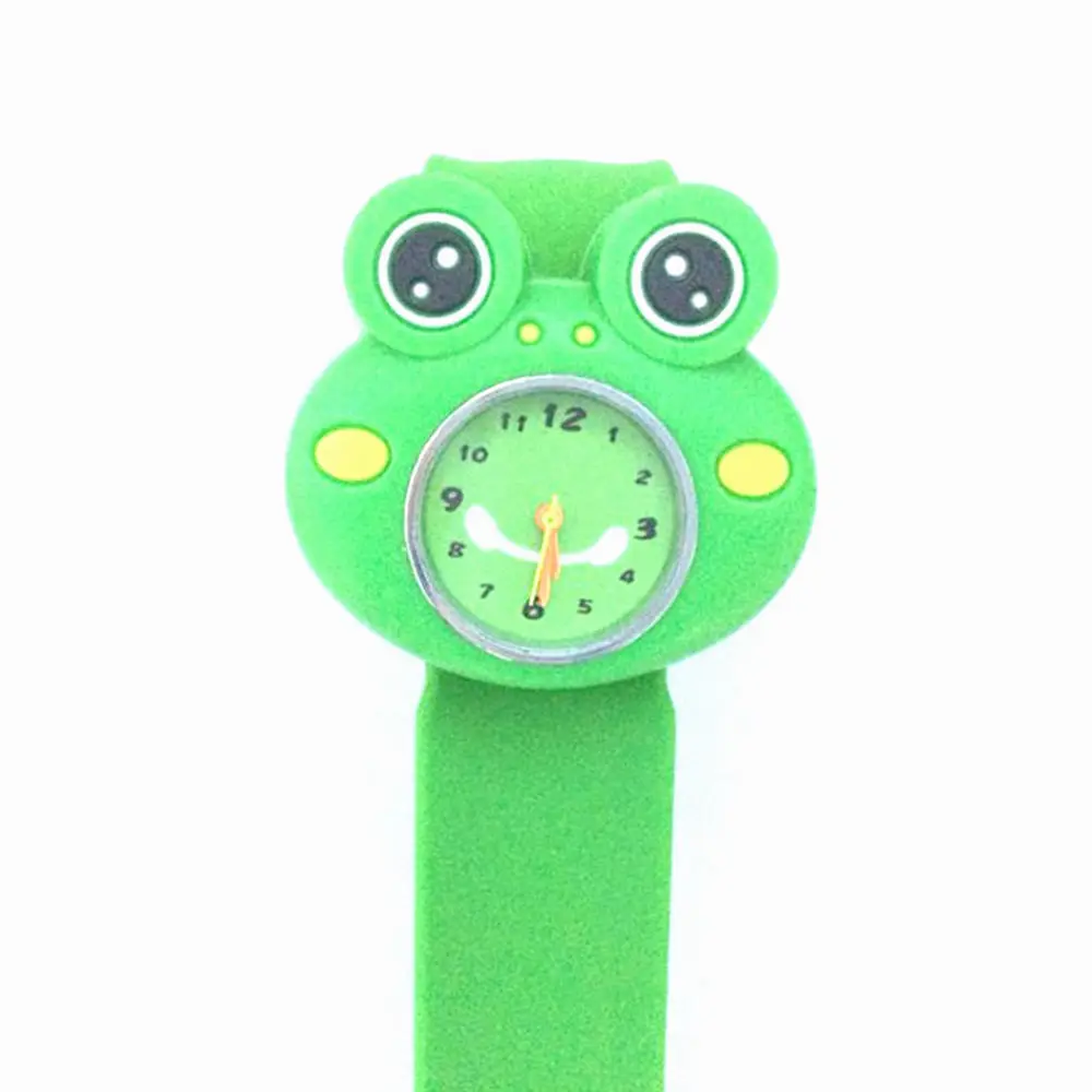 Новые милые очаровательные гелевые унисекс Детские кварцевые детские наручные часы с ремешком, милый уникальный дизайн с животными, подарок - Цвет: Frog