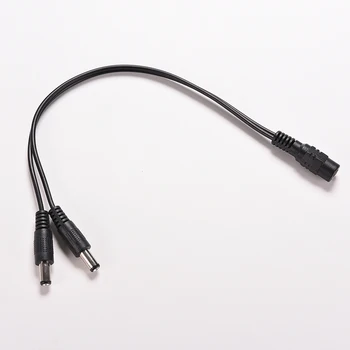 

1 Female to 2 male Camera CCTV DC-DC 12V Power Splitter Cable 5.5 x 2.1mm