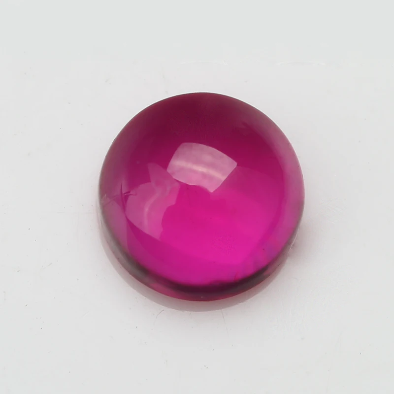 Size 3~10mm 5# Red Round Shape Cabochon Synthetic Corundum Stone