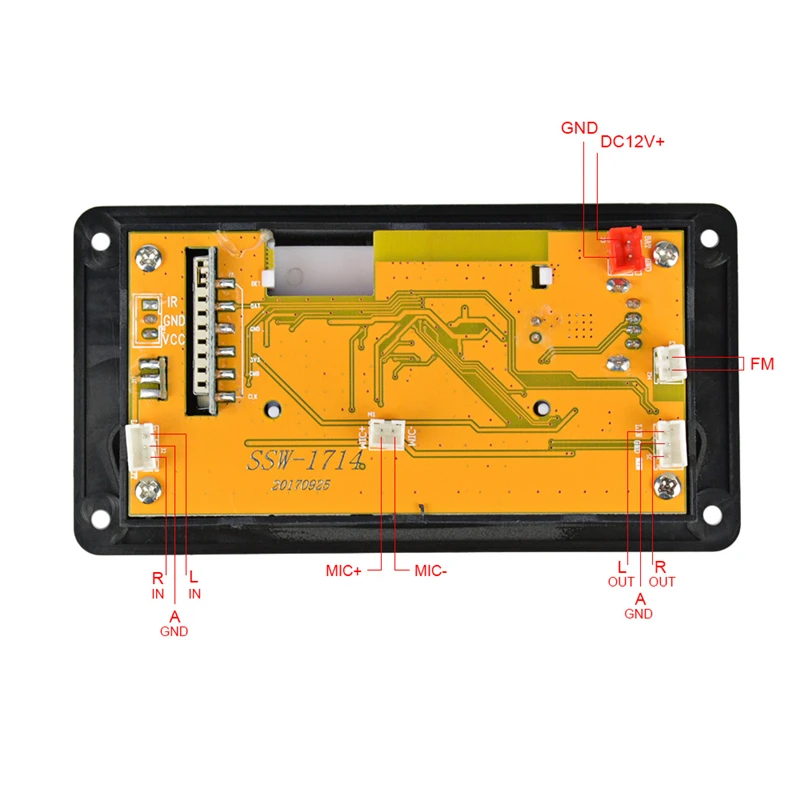 12V ЖК-дисплей Bluetooth MP3 декодер доска WAV, WMA декодирования MP3 аудио плеер модуль Поддержка FM радио AUX USB с музыкой текст Дисплей