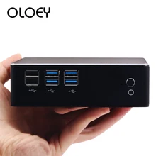 OLOEY Mini PC Intel Core i7-7500U 8GB DDR3L 240GB SSD Windows 10 300Mbps WiFi Gigabit Ethernet 6*USB Micro Desktop PC