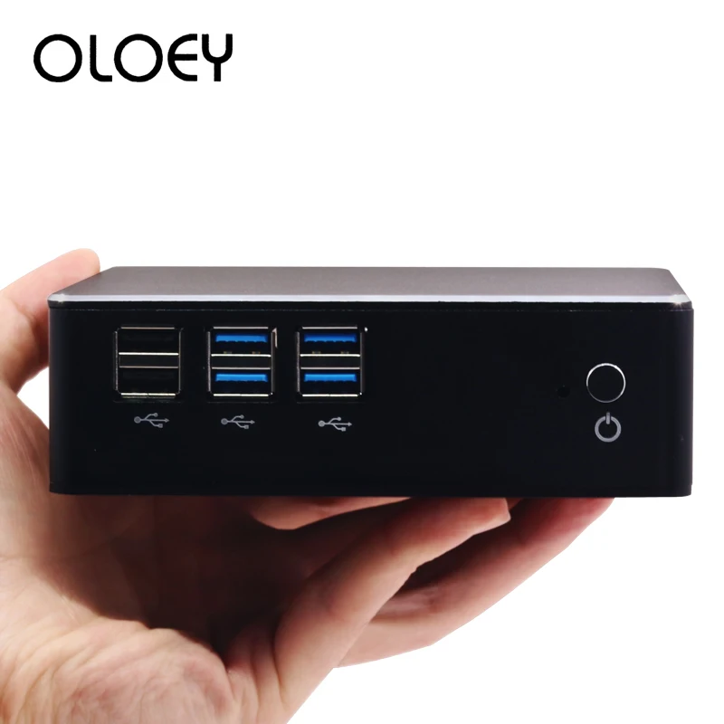 OLOEY Mini PC Intel Core i7-7500U 8GB DDR3L 240GB SSD Windows 10 300Mbps WiFi Gigabit Ethernet 6*USB Micro Desktop PC