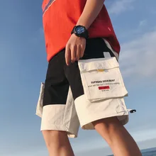 Zogaa Новая мужская летняя мода стиль сафари шорты хлопок длина выпрямленного колена Короткие обычные Лоскутные мужские Карманы Шорты