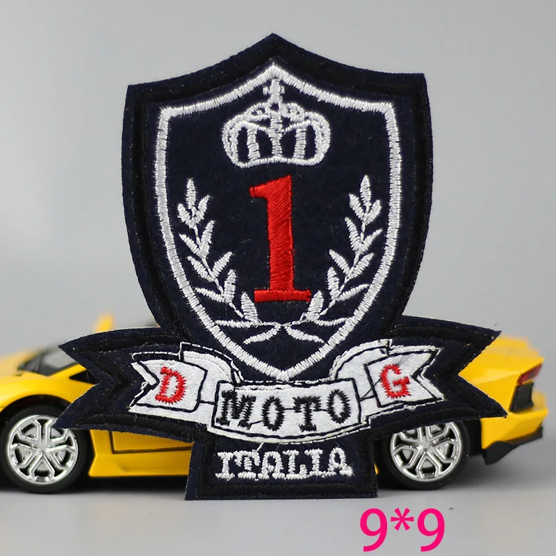 

1pc fashion Italia no1 Iron On Embroidered Patch For Cloth Cartoon Badge Garment Appliques Accessory