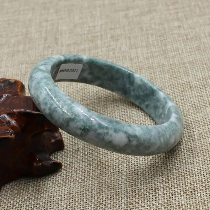 

62mm Certified Grade "A" Natural Green Jadeite Jade Gems Bracelet Bangle 3496 10.20 40