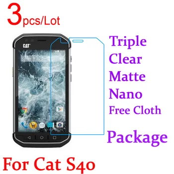 

3pcs Triple Combination Ultra Clear Matte Nano Anti-explode LCD Screen Protector Cover for Cat S40 S50 B25 Protective Film+Pack