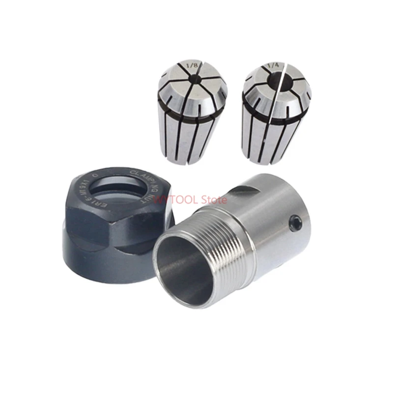 

7pcs High Carbon Steel ER11 Spring Collet 4/5/6/7/8,1/4,1/8mm with 5mm ER11A Extension Rod Motor Shaft Holder