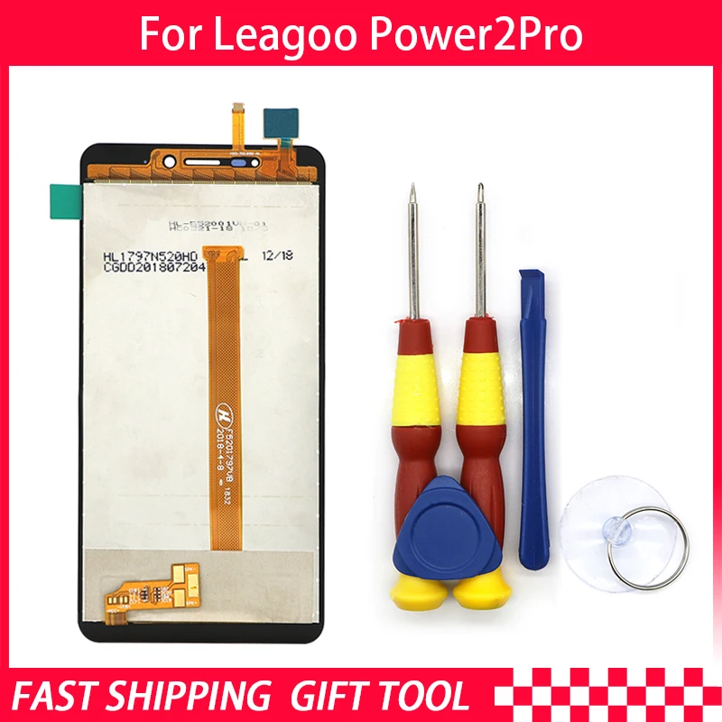 

100% Original Leagoo Power 2 pro LCD Display + Touch Screen Assembly ForLeagoo Power 2 pro+ Tools+3M Adhesive