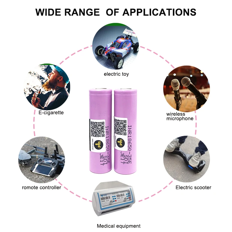 Для samsung 18650 3500mAh INR18650 35E литий-ионная аккумуляторная батарея 3,7 v для электронной сигареты/power bank/отвертка INR18650-35E