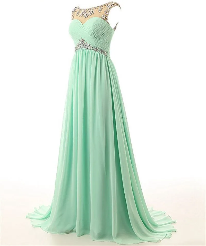 Heartfly-Sheer-Neck-A-Line-Chiffon-Bridesmaid-Dresses-Long-Vestido-Madrinha-Crystal-Full-Length-Formal-Party
