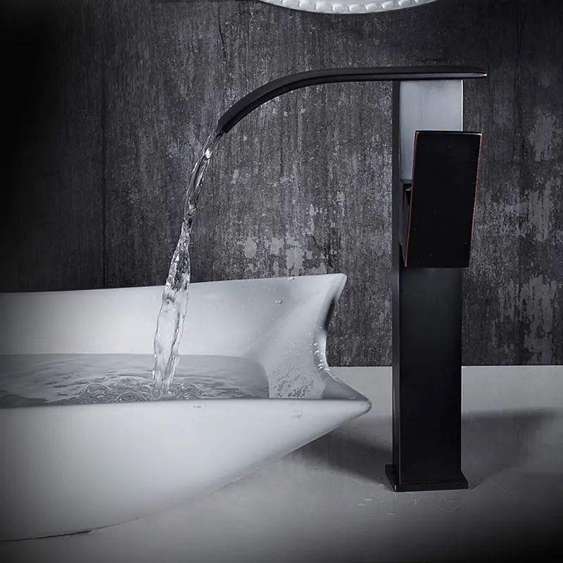 

Black European style wash table wash basin antique faucet hot and cold high copper toilet faucet