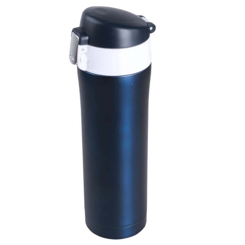 

Insulated Travel Mug Coffee Mugs Thermos Stainless Steel Lid Lock Prevents Leaks 16 Oz Blue