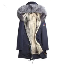 Пальто из натурального меха, парка с подкладкой из натурального волка, зимняя куртка, Мужская теплая куртка с воротником из лисьего меха, парки Winterjas Heren L18-3001, Y1630