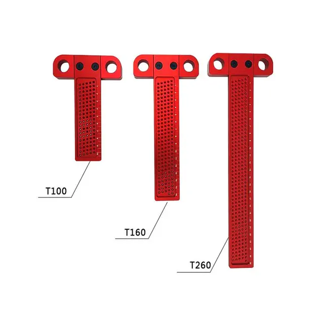 Maxmartt Woodworking T-type Scribe Mark Measuring Tool Aluminum Alloy Cross Calibration Ruler Maxmartt Woodworking T-type Scribe Mark Measuring Tool Aluminum Alloy Cross Calibration Ruler