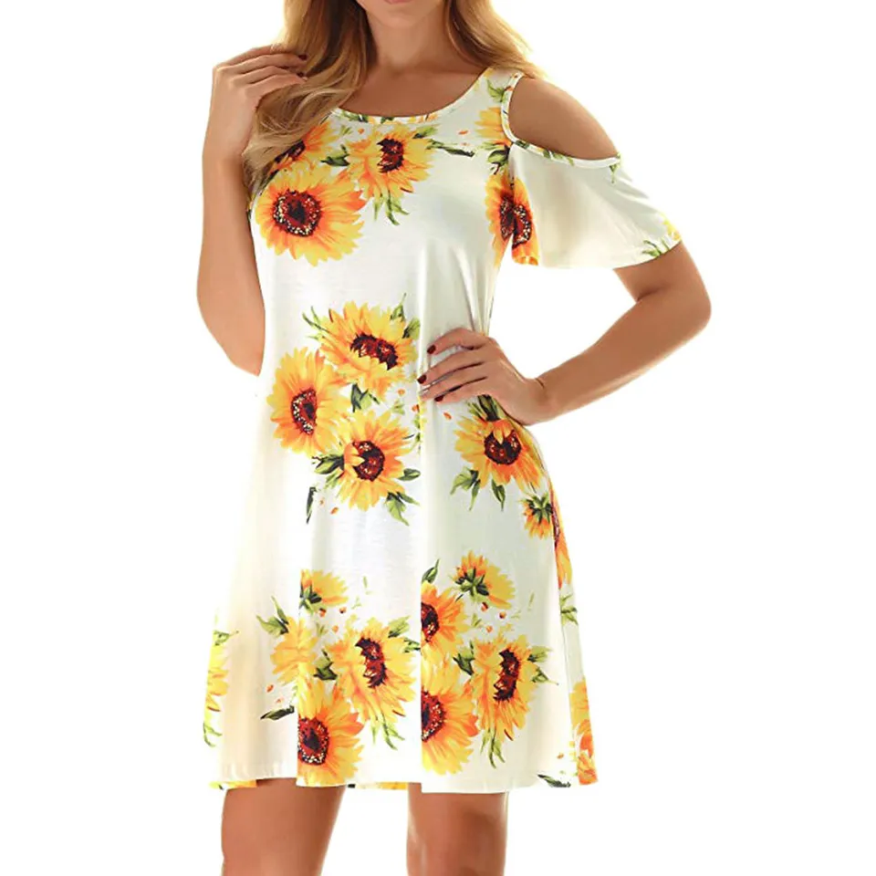 summer sunflower dress