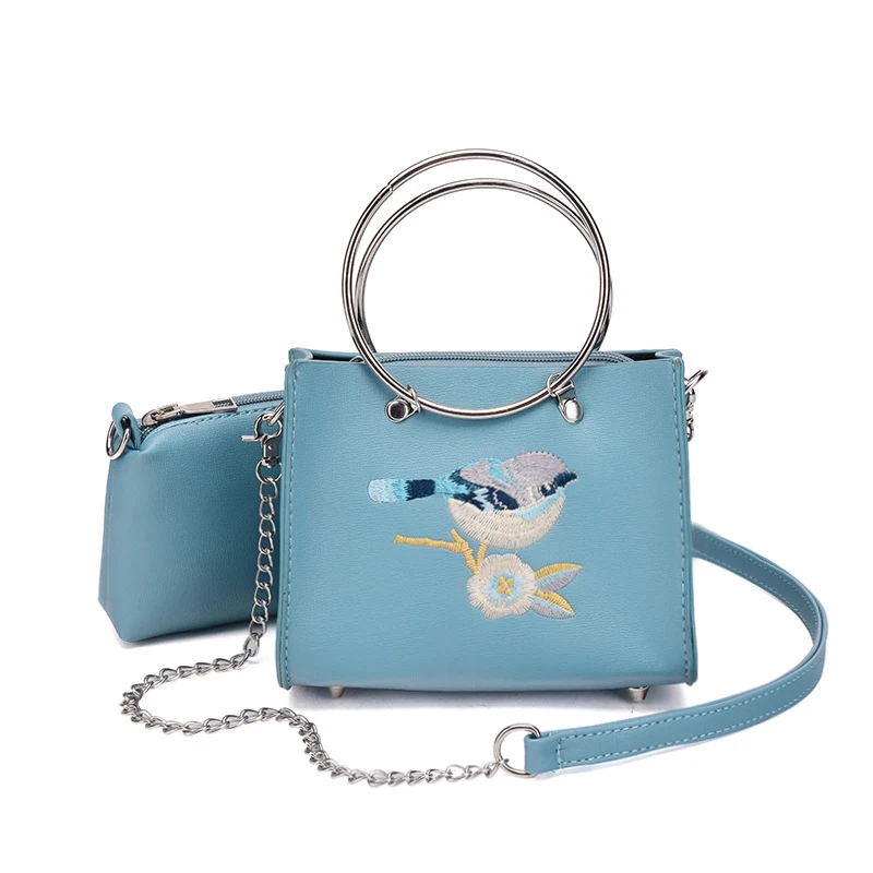 

Women messenger bag Ring Handle small embroidery child mini bag Brand Design Ladies crossbody Bag shoulder fashion Bolsa