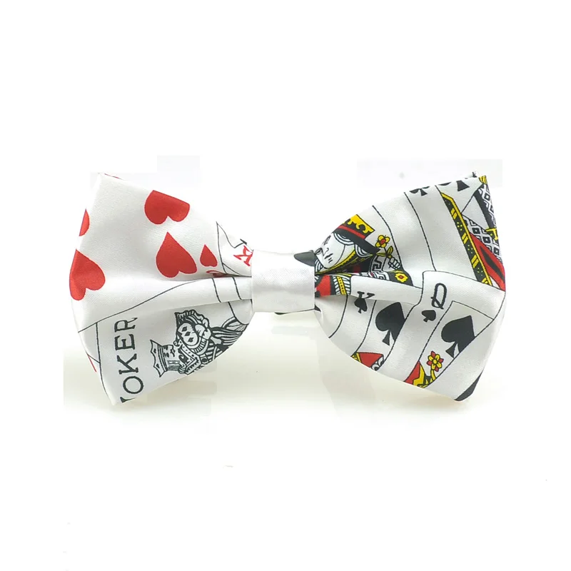 Men Bow Ties Fashion Playing Card/Poker Red Black Tuxedo Dress Party Formal Gift Wedding Shirts Cravat bow ties