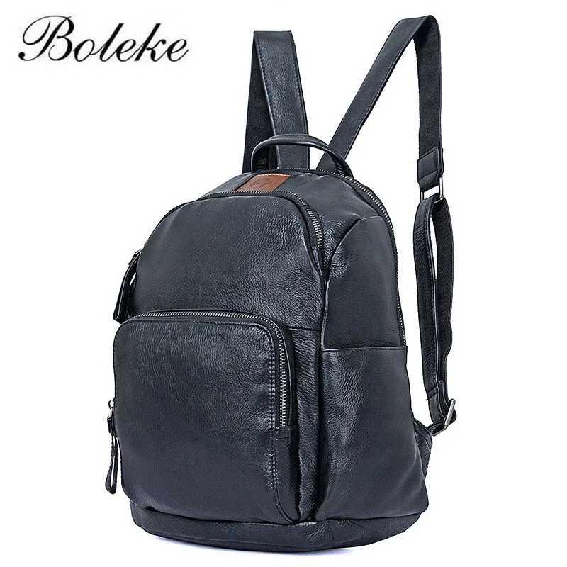 

Brand Men Backpack Cowhide Genuine Leather Vintage Daypack Unisex Headset Jack Backpack Woman Real Leather School Bag 2010A