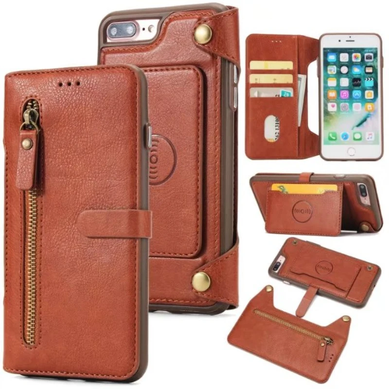 Wallet Leather Case For iPhone X 8 7 7 Plus 6 6S Plus Flip Phone Case