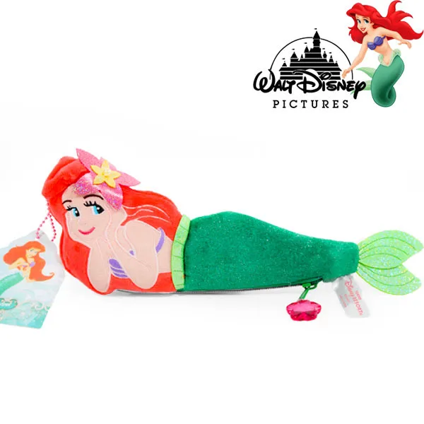 

Lovely cartoon Mermaid Ariel Plush pencil Case Stationery Storage Organizer Bag School Office Supply Escolar