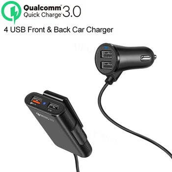 

4 Ports QC 3.0 USB Fast Car Charger stickers Accessories for Mercedes Benz GLA X156 GLK X204 GL X164 X166 ML W163 W164 W166