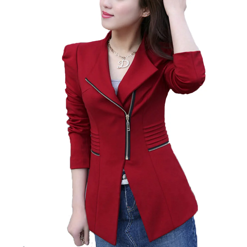 2015 New Brand Lace Blazer Jeans Feminino Puff Sleeve