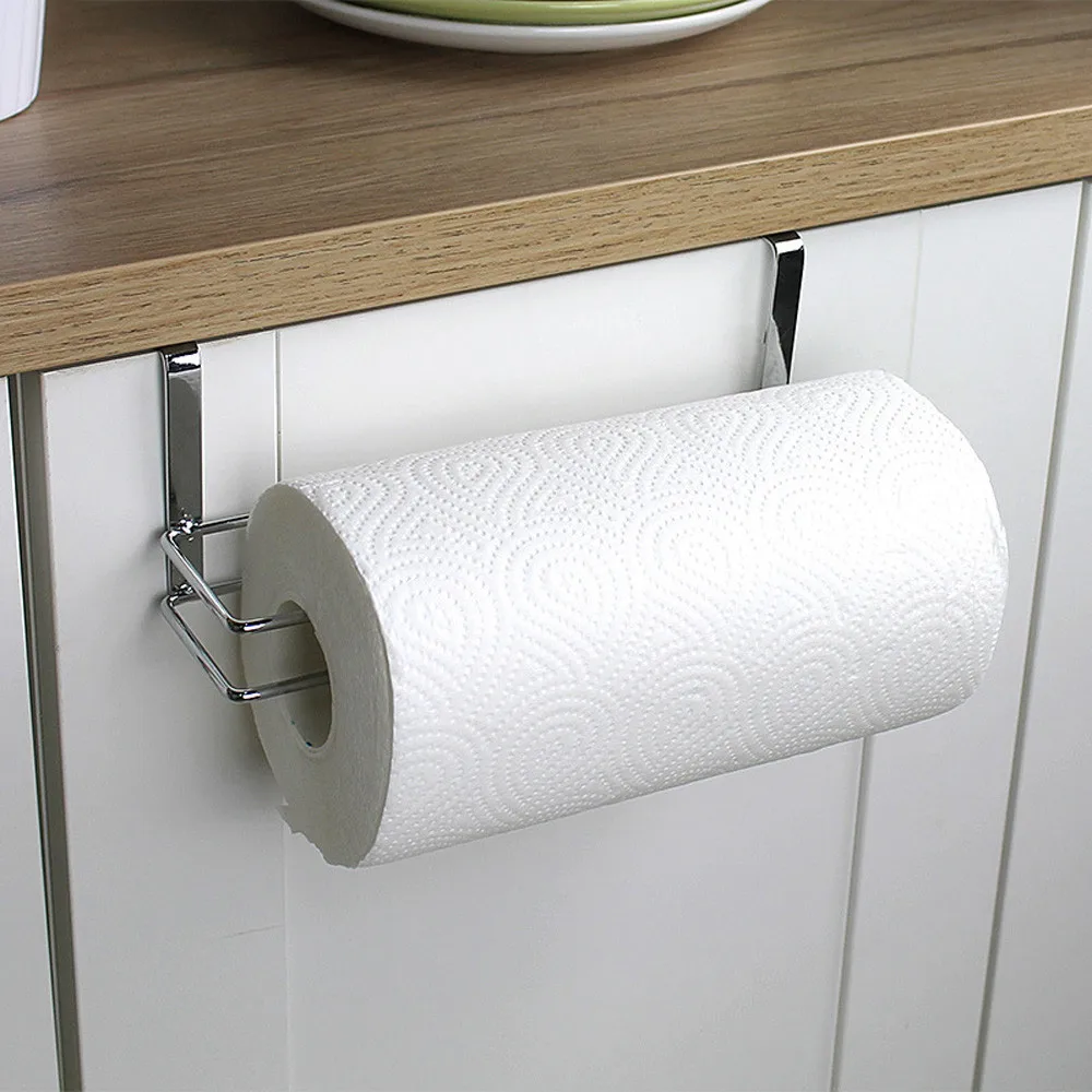 

Kitchen Paper Holder Hanger Tissue Roll Towel Rack Bathroom Toilet Sink Door Hanging Organizer Storage Hook Holder d1