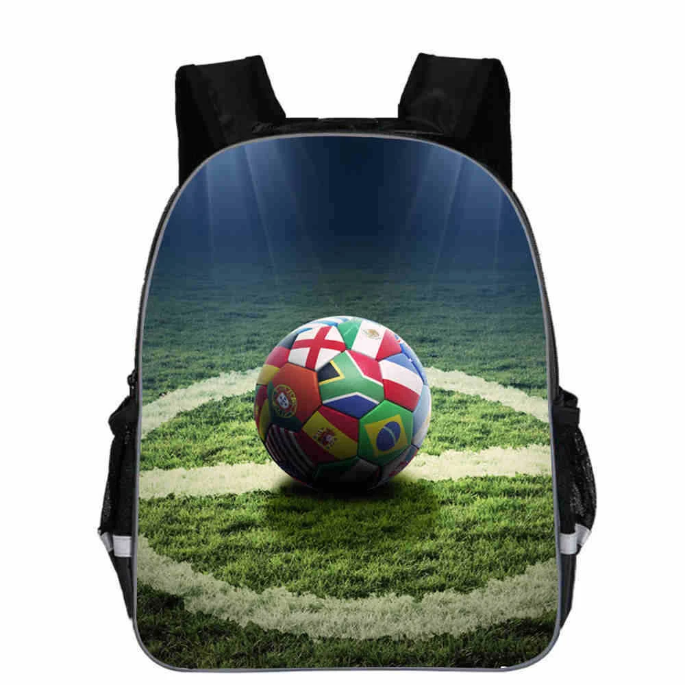 16 дюймов детские спортивные сумки 3D Soccerly/ноги мяч шаблон для подростков мальчиков девочек детские сумки Прямая поставка - Цвет: 16 inch