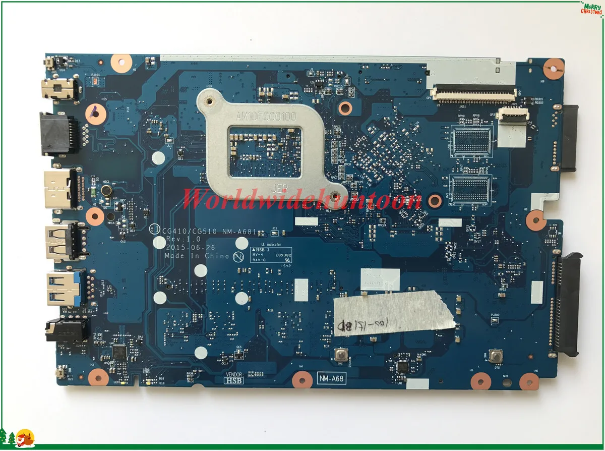 Motherboard For Lenovo Ideapad 100-15IBY 100-15IBD Laptop Motherboard CG410/CG510 NM-A681 SR240 I3-5020U DDR3L 100% Tested