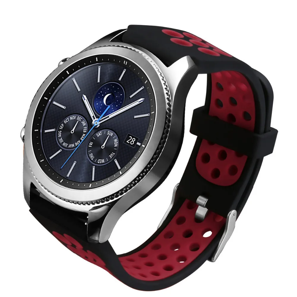 22 мм ремешок для часов gear S3 Frontier band samsung Galaxy watch 46 мм ремешок силиконовый Браслет smartwatch gear S3 классический 46 мм